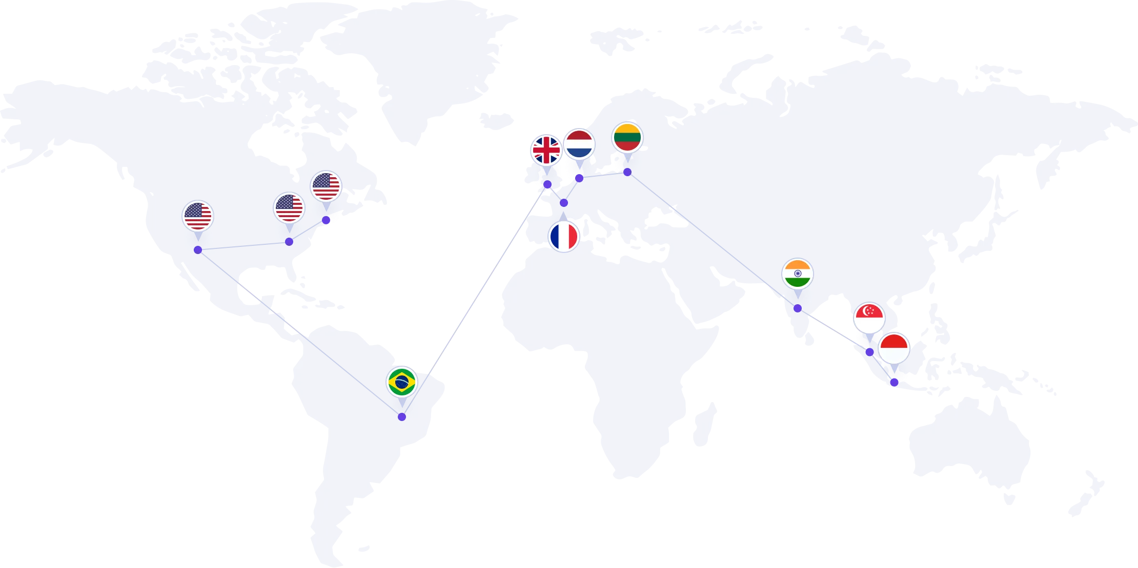 Rechenzentren auf der ganzen Welt