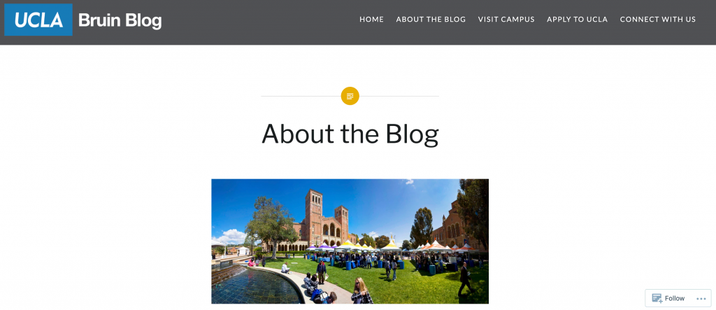 Homepage des UCLA Bruin Blog