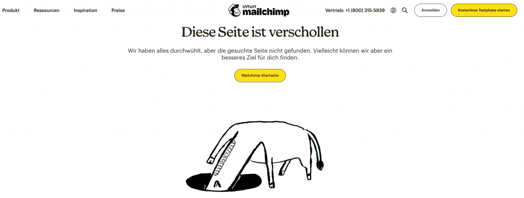 MailChimp-Startseite
