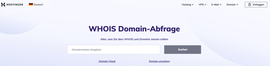WHOIS-domain-abfrage