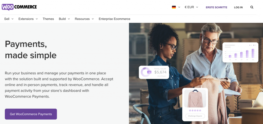 Startseite von WooCommerce Payments
