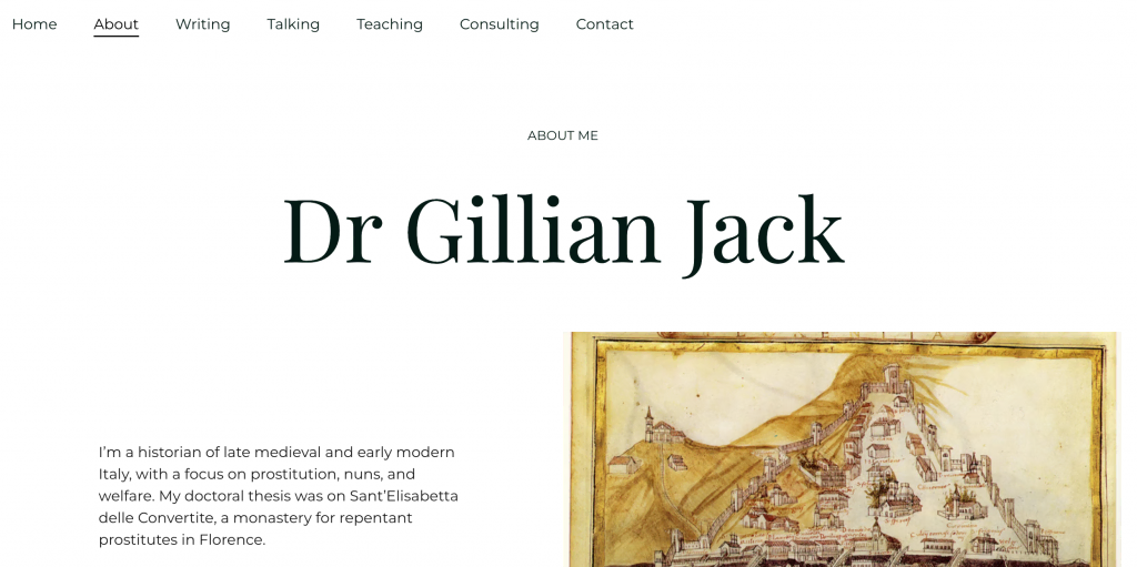 Dr. Gillian Jack über Seite