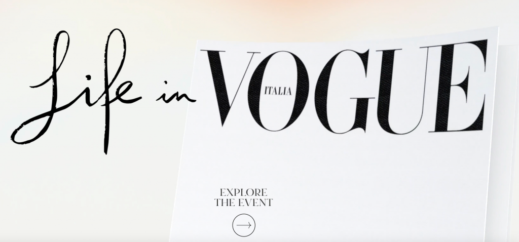 Die Homepage von Life in Vogue